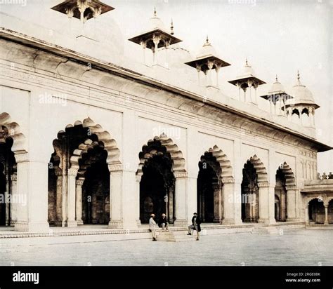 View Of Moti Masjid Pearl Mosque Agra Uttar Pradesh India Stock