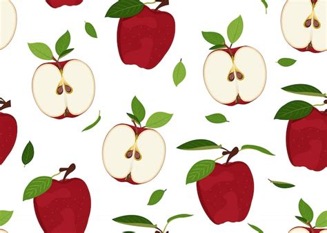 Premium Vector Apple Seamless Pattern