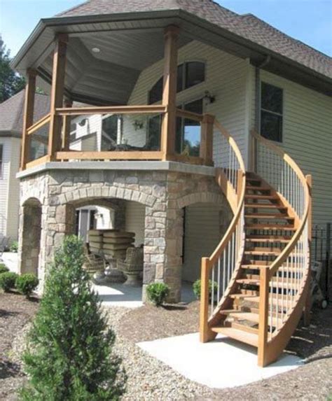 Amazing 25 Unique Outdoor Wooden Stairs Ideas That Will Enhance Your