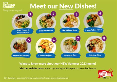 Our New Summer School Menu for 2023! — City Catering Southampton