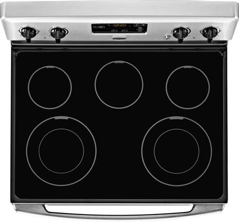 Maytag Mer7685bs 30 Inch Freestanding Electric Range With 5 Radiant Elements 53 Cu Ft