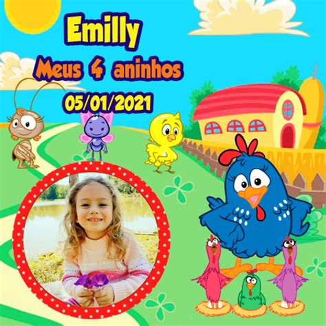 Mini Calendário de Geladeira 2024 Galinha Pintadinha Menina