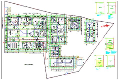 Hospital Layout plan - Cadbull