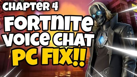 How To Fix Fortnite Chapter 4 Voice Chat Not Working Pc Fortnite Game