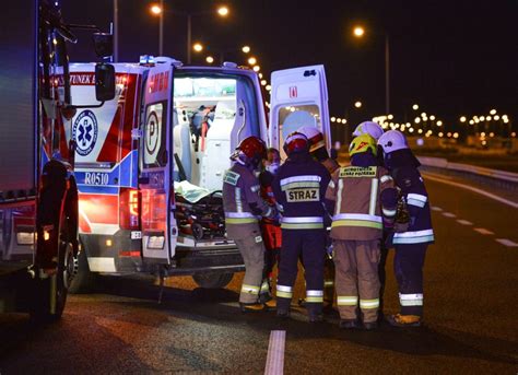 Wypadek ukraińskiego autokaru na autostradzie A4 koło Przemyśla