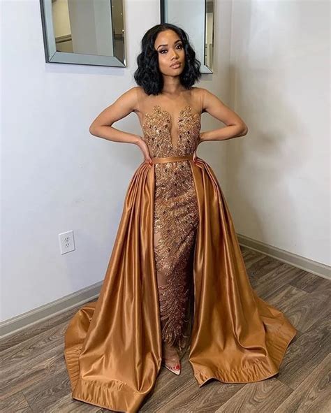 Prom Dresses 2024 Black Girl In Gold Dress Natty Viviana