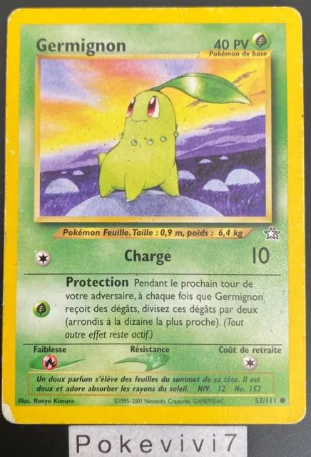 CARTE POKEMON GERMIGNON 53 111 Commune NEO GENESIS Wizards FR OCCASION