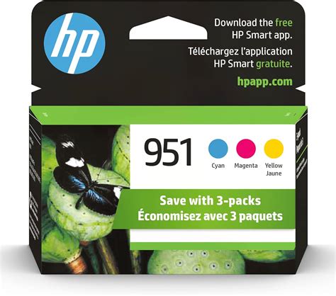 Amazon HP 951 Cyan Magenta Yellow Ink Cartridges 3 Pack Works