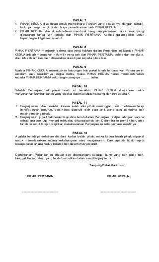 Detail Contoh Surat Perjanjian Hak Guna Pakai Bangunan Koleksi Nomer 23