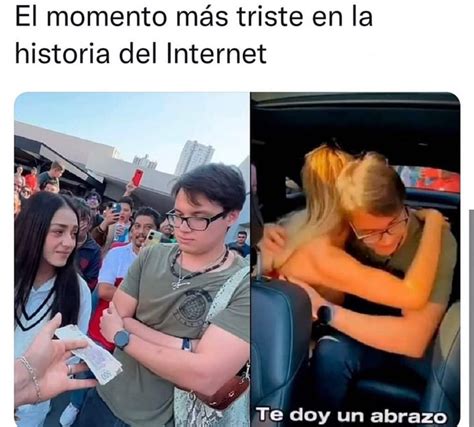 El momento más triste en la historia del Internet Te doy un abrazo