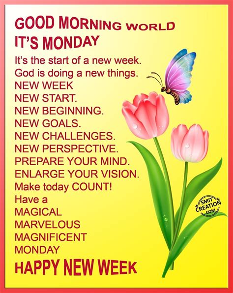 Good Morning Happy Monday New Week Printable Templates Free