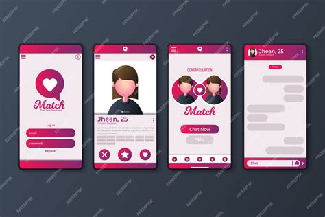 Free Vector Dating App Interface Concept