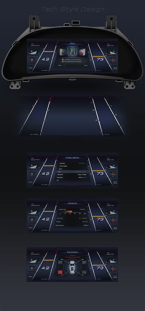 汽车全液晶仪表面板界面设计ui其他ui 一介毛毛雨原创作品 站酷zcool
