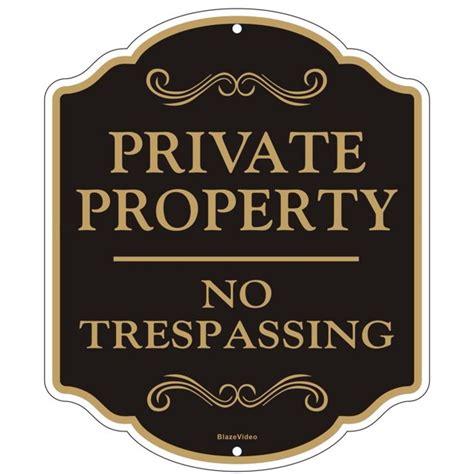 Blazevideo 2 Pack Private Property No Trespassing Signs Metal 12