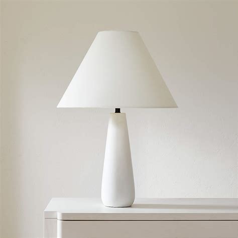 Polar White Cement Table Lamp by Kara Mann + Reviews | CB2 Canada