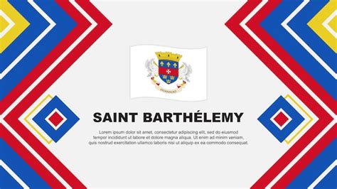 Premium Vector Saint Barthelemy Flag Abstract Background Design