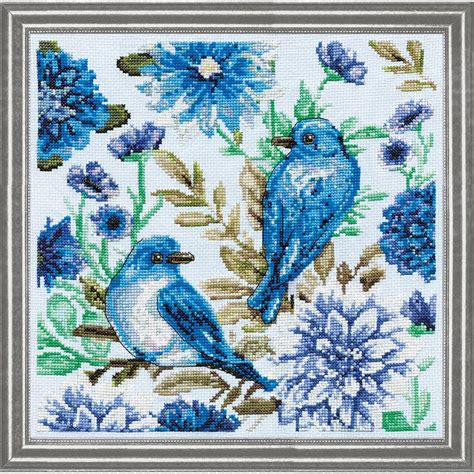 Blue Birds Counted Cross Stitch The Fox Collection