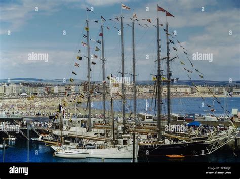 Moored Vessels At The Quayside For The Start Of The Cutty Sark Tall