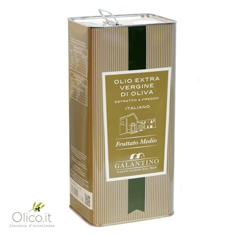 Latta 5 Lt Olio Extra Vergine Di Oliva Fruttato Medio Galantino Puglia