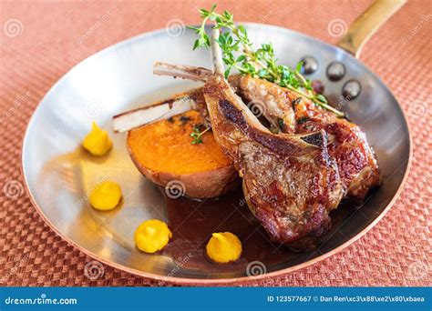 Grilled New Zealand Lamb Chops with Roasted Sweet Potatoes, Natural ...