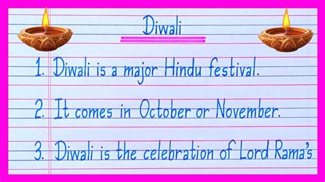 10 Lines On Diwali In Englishessay On Diwali In Englishdiwali Essay