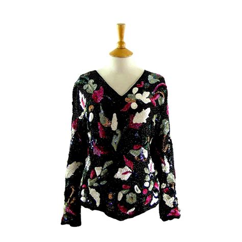 Retro Sequin Boob Tube Styles For Summer Fun Blue Vintage Clothing