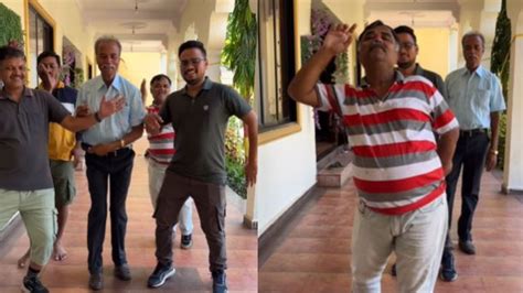 Watch Uncles Dance To Gulabi Sadi In Viral Video Netizens Amused