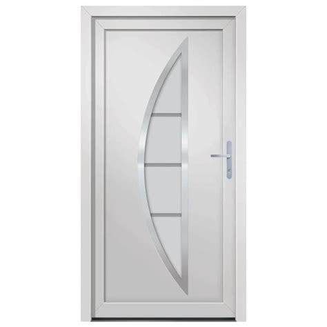 Porte d entrée Blanc 98x200 cm PVC SALUTUYA DP1219 Cdiscount