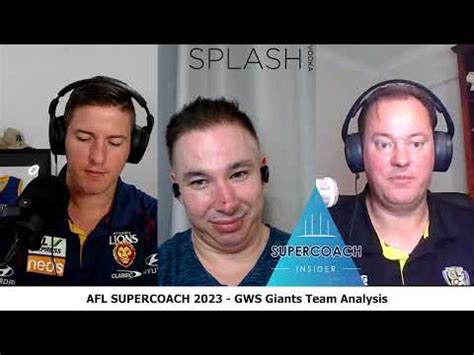 GWS Team Analysis AFL Supercoach 2023 YouTube