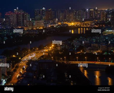 Modern City at Night Stock Photo - Alamy