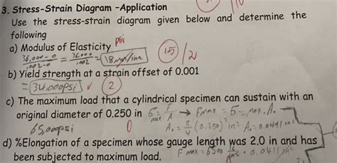 Solved 3. Stress-strain Diagram -Application determine the | Chegg.com 