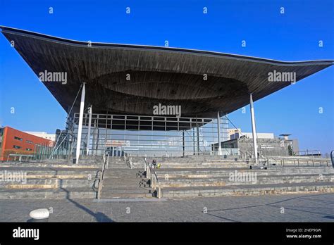 Senedd building / Welsh Parliament. Cardiff Bay. Taken February 2023 ...