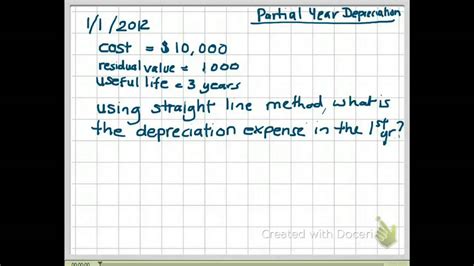 Partial Year Depreciation Calculator Leigharesha