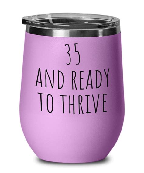 35th Birthday Wine Glass Happy 35th Birthday Tumbler 35th Etsy Ireland