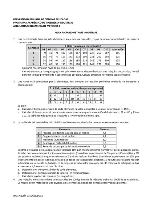 Separata De Ejercicios Propuestos 2 Unidad Universidad Peruana De Ciencias Aplicadas Programa