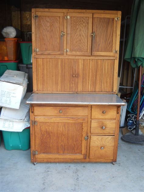 Antique Oak Hoosier Cabinet Inches Wide Located In Illinois