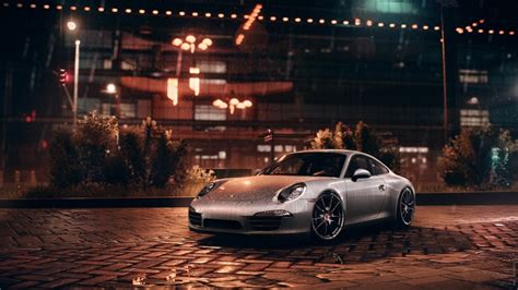 Wallpaper ID 691704 Silver Cars Night Porsche 911 Carrera S