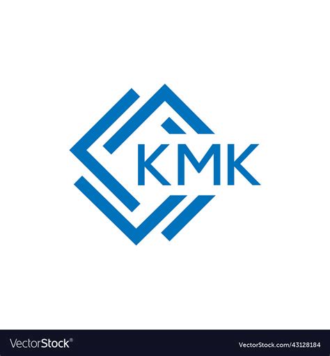 Kmk letter logo design on white background Vector Image