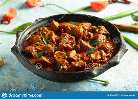 Roasted Mutton,lamb Meat with Traditional Indian Recipes. Stock Image ...