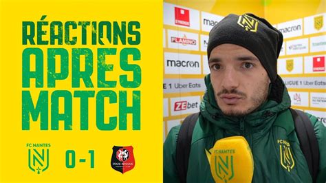 Fc Nantes Stade Rennais Fc Les R Actions Des Joueurs Youtube