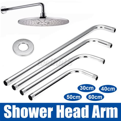 12162024 Shower Head Arm Water Extension Pipes Mount Wall Stainless