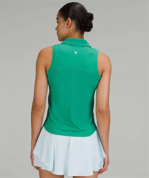 Lululemon Quick Dry Sleeveless Polo Shirt Maldives Green Lulu Fanatics