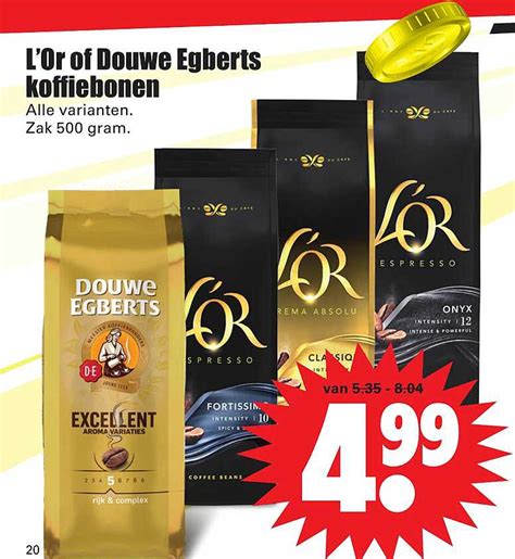 L Or Of Douwe Egberts Koffiebonen Aanbieding Bij Dirk Folders Nl