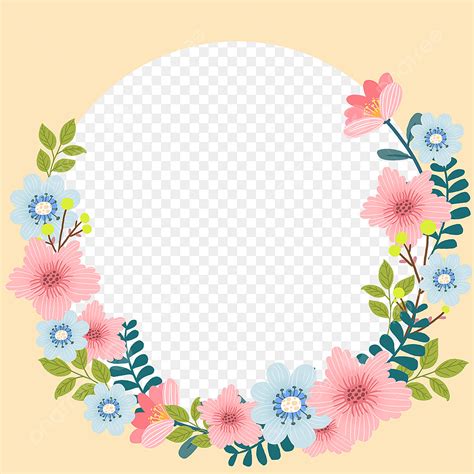 Yellow Floral Facebook Avatar Border, Yellow, Flowers, Facebook PNG ...