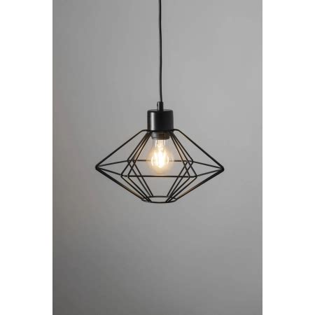 Czarna lampa wisząca z drucianym kloszem SIG 40552 z serii VARIO CZ