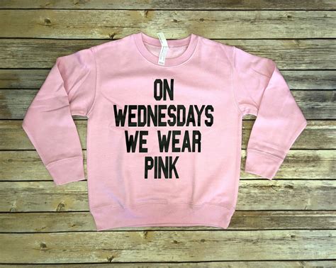 On WEDNESDAYS We WEAR PINK Mean Girls Sweatshirt Pink | Etsy