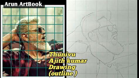 Thunivu Ajith Kumar Drawing How To Draw Ajith Kumar Thunivu