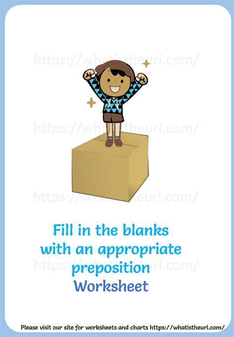 Fill In The Blanks With Suitable Prepositions With Answers Key Your