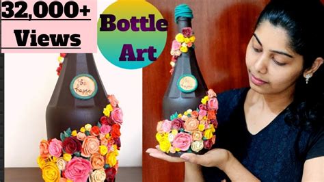 Bottle Art Diybottle Art With Clayeasy Bottle Art Designബോട്ടില്