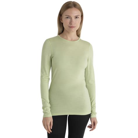 Icebreaker Merino 200 Oasis Long Sleeve Crewe Thermal Top Women Glazen